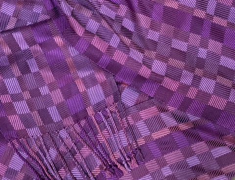 Purples and Mauve Bamboo Scarf <br> Twill Blocks